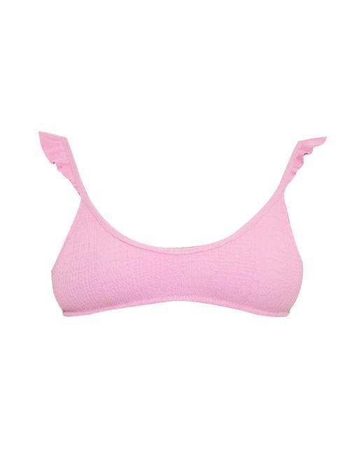 Made By Dawn Petal Ruffled-strap Bikini Top