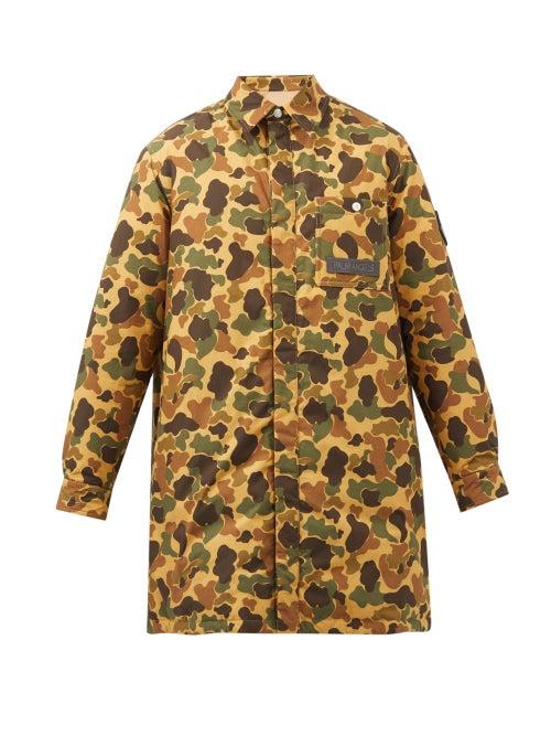 8 Moncler Palm Angels - Tallac Camouflage-print Down Cotton Overcoat - Mens - Camouflage