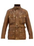 Matchesfashion.com Ralph Lauren Purple Label - Callum Leather Field Jacket - Mens - Brown