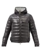 Moncler - Galion Hooded Quilted Down Coat - Mens - Black
