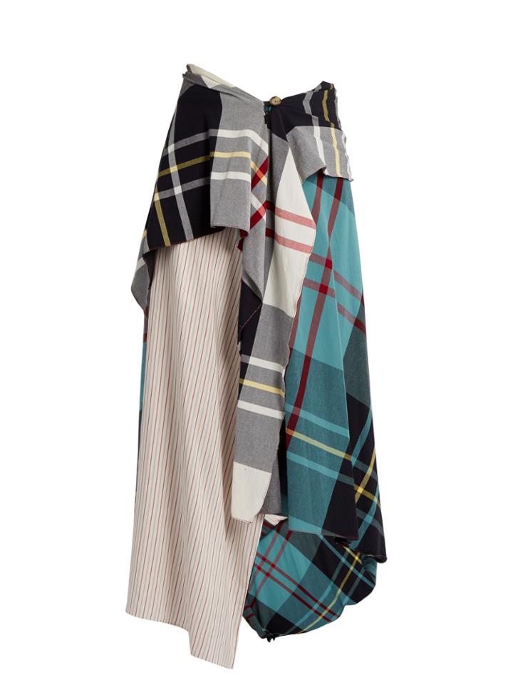 J.w.anderson Asymmetric-hem Patchwork Midi Skirt