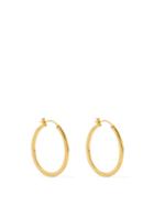 Ladies Jewellery Saint Laurent - Hammered Hoop Earrings - Womens - Gold
