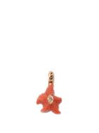 Dezso - Diamond, 18kt Rose-gold & Antique Coral Charm - Womens - Orange Multi