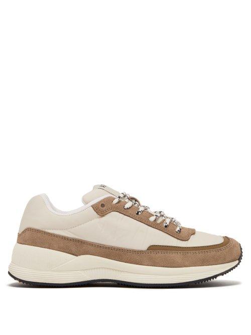 Matchesfashion.com A.p.c. - Running Suede Panel Shell Trainers - Womens - Grey White
