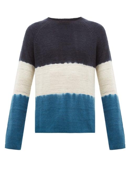 Matchesfashion.com Denis Colomb - Hand Dyed Cashmere Sweater - Mens - Blue Multi