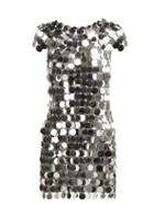 Matchesfashion.com Paco Rabanne - Chainmail Sequin Mini Dress - Womens - Silver