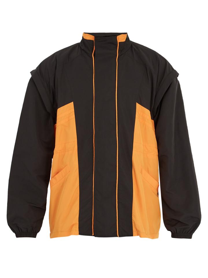 Martine Rose Detachable-sleeve Contrast-panel Shell Jacket