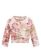 Emporio Sirenuse - Rosei Vesuvius-print Cotton Cropped Top - Womens - Pink Print