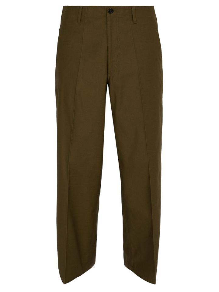 Marni Wide-leg Cotton Chino Trousers