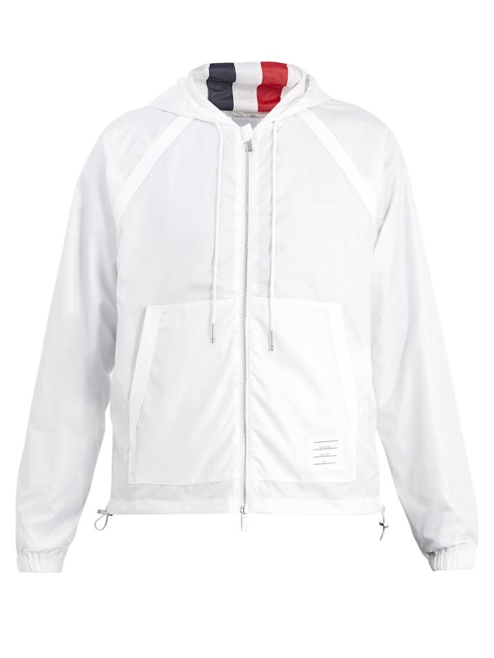 Thom Browne Zip-up Mesh Hooded Jacket