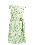 Matchesfashion.com Calvin Klein 205w39nyc - Floral Print Taffeta Dress - Womens - Green White