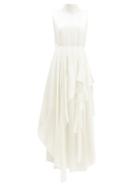 Matchesfashion.com Roksanda - Corail Ruffled Silk Dress - Womens - Ivory