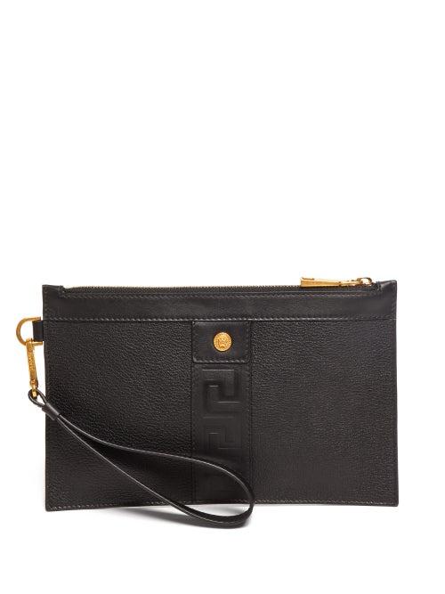 Matchesfashion.com Versace - Medusa Small Leather Pouch - Mens - Black