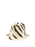 Matchesfashion.com Reinhard Plank Hats - Zebra-print Felt Hat - Womens - Black White