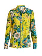 Diane Von Furstenberg Bournier Floral-print Silk Crepe De Chine Shirt