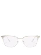 Matchesfashion.com Prada Eyewear - Square Frame Glasses - Mens - Silver