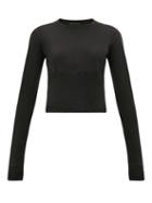Matchesfashion.com Wardrobe. Nyc - Release 05 Hem-panel Long-sleeved Jersey T-shirt - Womens - Black