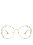 Matchesfashion.com Chlo - Carlina Round Frame Glasses - Womens - Gold