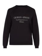 Matchesfashion.com Giorgio Armani - Logo Sweatshirt - Mens - Navy