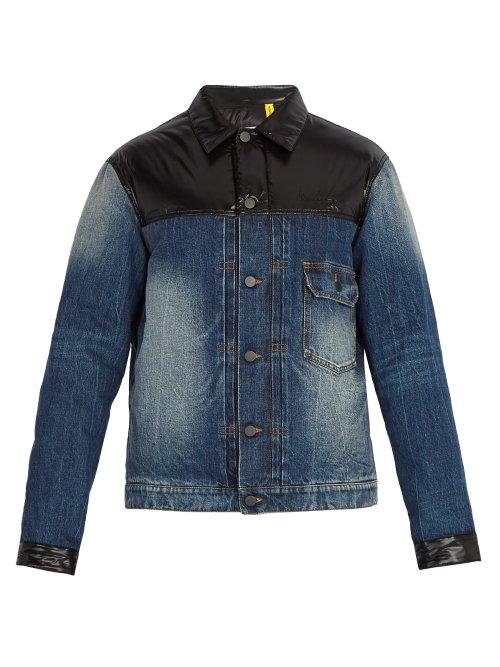 Matchesfashion.com 7 Moncler Fragment - Denim Down Filled Jacket - Mens - Blue