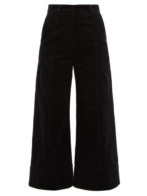 Matchesfashion.com Dodo Bar Or - Ivy Cotton Blend Corduroy Trousers - Womens - Black