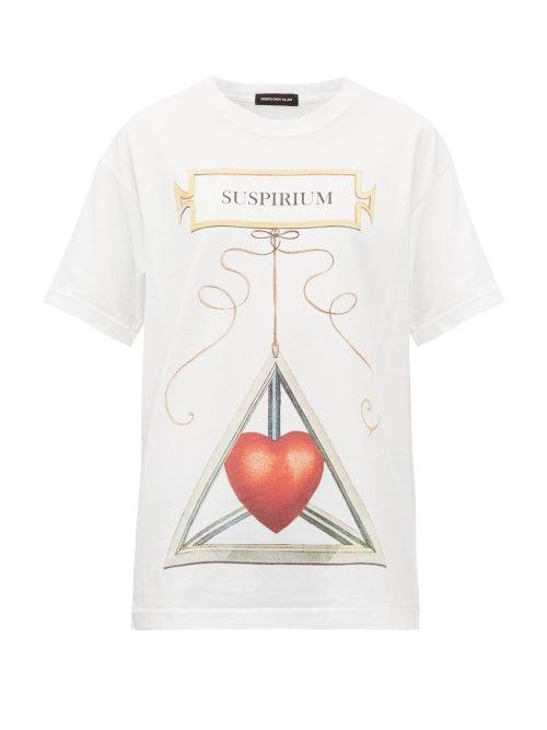 Matchesfashion.com Undercover - Logo Print Cotton T Shirt - Womens - White