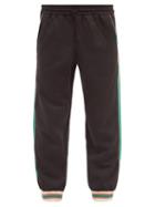 Mens Rtw Gucci - Web-stripe Gg-jacquard Jersey Track Pants - Mens - Black