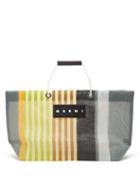 Marni Market - Striped Nylon Tote Bag - Mens - Yellow Multi