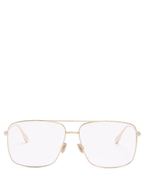 Matchesfashion.com Dior Eyewear - Diorstellaire3 Glasses - Womens - Gold