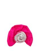 Matchesfashion.com Julia Clancey - Bi Colour Silk Turban Hat - Womens - Pink