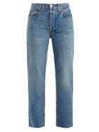 Matchesfashion.com Re/done Originals - Stove Pipe High Rise Straight Leg Jeans - Womens - Denim