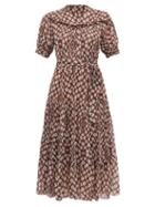 Matchesfashion.com Sea - Alha Print Crepe De Chine Dress - Womens - Brown