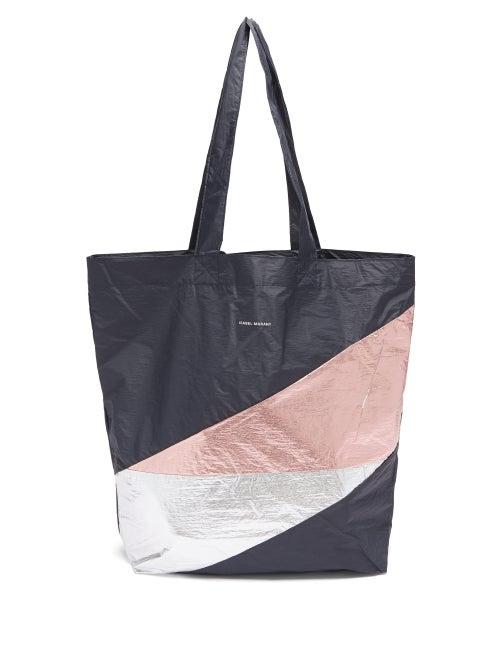 Matchesfashion.com Isabel Marant - Woom Foiled Panel Nylon Tote - Womens - Black Multi