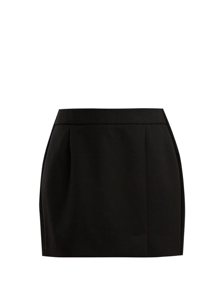 Bella Freud Alexa Side-striped Wool-blend Mini Skirt
