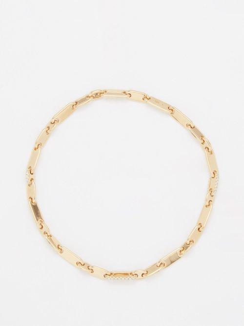 Maor - Monolinka Diamond & 18kt Gold Bracelet - Mens - Gold