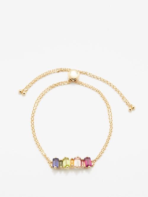 Suzanne Kalan - Emerald, Iolite, Rhodolite & 14kt Gold Bracelet - Womens - Multi