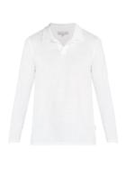 Matchesfashion.com Orlebar Brown - Felix Long Sleeved Polo Shirt - Mens - White