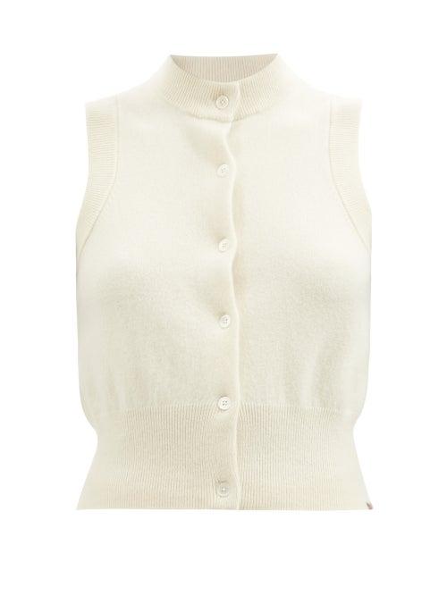 Extreme Cashmere - No. 193 Corset Buttoned Cashmere-blend Vest - Womens - Ivory