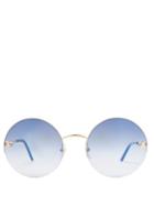 Matchesfashion.com Cartier Eyewear - Pathre De Cartier Round Frame Metal Sunglasses - Womens - Black