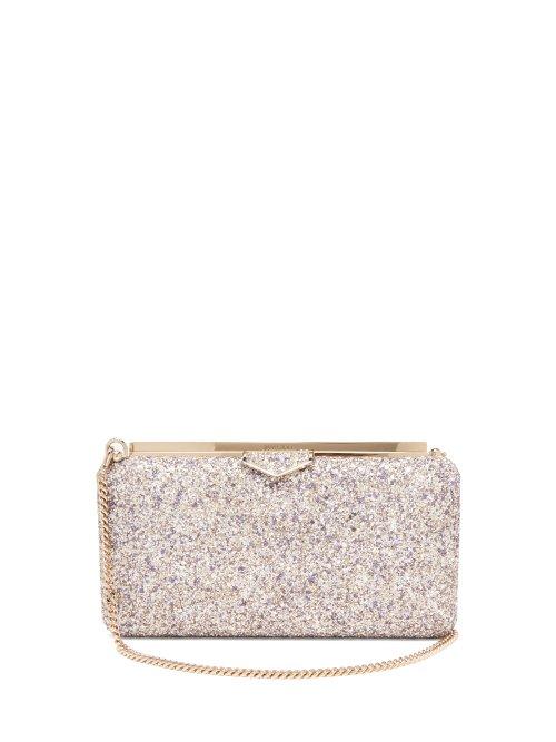 Matchesfashion.com Jimmy Choo - Ellipse Glitter Clutch - Womens - Gold
