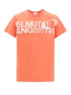 Matchesfashion.com Helmut Lang - Logo Print Cotton T Shirt - Mens - Red