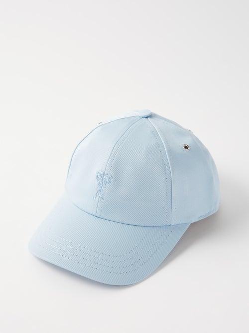 Ami - Ami De Coeur-logo Cotton-twill Cap - Mens - Blue