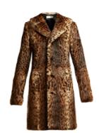 Saint Laurent Leopard-print Rabbit-fur Coat