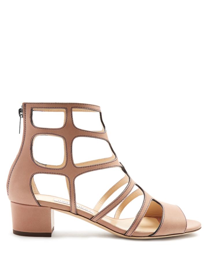 Jimmy Choo Ren 35mm Block-heel Leather Sandals