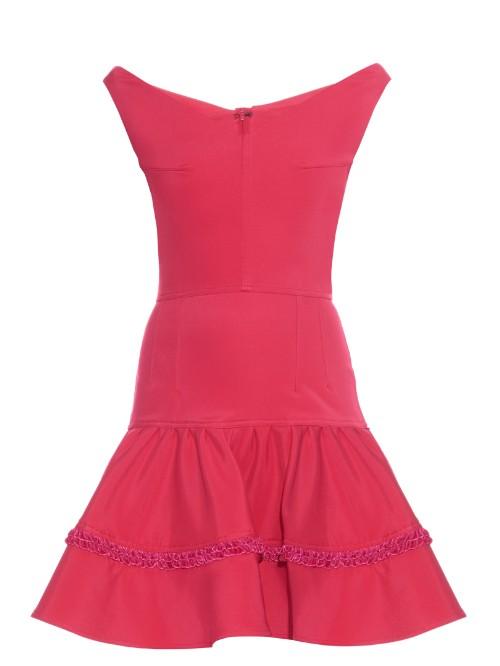 Emilio De La Morena Off-the-shoulder Ruffled Mini Dress