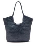 Dragon Diffusion - Diagonal Triple Jump Woven-leather Basket Bag - Womens - Navy