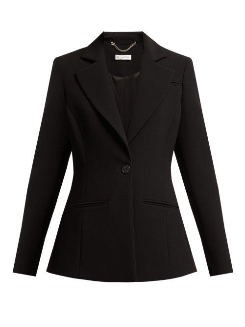 Matchesfashion.com Altuzarra - Acacia Single Breasted Crepe Blazer - Womens - Black