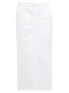 Matchesfashion.com Raey - Panelled Denim Midi Skirt - Womens - White