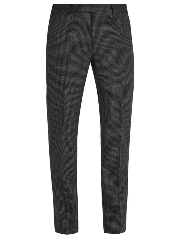 Ermenegildo Zegna Slim-leg Checked Wool Trousers