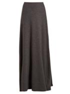 Matchesfashion.com The Row - Oda Stretch Cashmere Skirt - Womens - Dark Grey